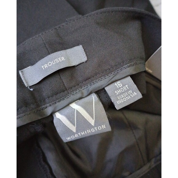 NWT Worthington Black Dress Trouser Pants Size 16 Short - Picture 6 of 8